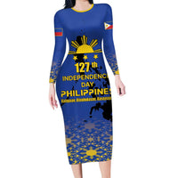 Philippines Independence Day Long Sleeve Bodycon Dress Kalayaan Kinabukasan Kasaysayan