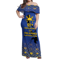 Philippines Independence Day Off Shoulder Maxi Dress Kalayaan Kinabukasan Kasaysayan