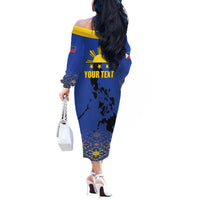 Philippines Independence Day Off The Shoulder Long Sleeve Dress Kalayaan Kinabukasan Kasaysayan