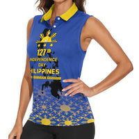 Philippines Independence Day Women Sleeveless Polo Shirt Kalayaan Kinabukasan Kasaysayan