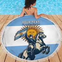 Personalized Argentina Flag Day 20th June Beach Blanket Manuel Belgrano