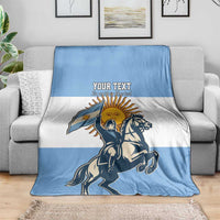 Personalized Argentina Flag Day 20th June Blanket Manuel Belgrano