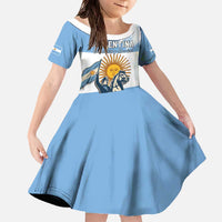 Personalized Argentina Flag Day 20th June Family Matching Off The Shoulder Long Sleeve Dress and Hawaiian Shirt Manuel Belgrano