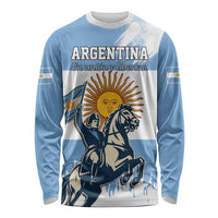 Personalized Argentina Flag Day 20th June Long Sleeve Shirt Manuel Belgrano