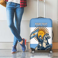 Personalized Argentina Flag Day 20th June Luggage Cover Manuel Belgrano
