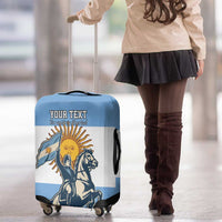 Personalized Argentina Flag Day 20th June Luggage Cover Manuel Belgrano