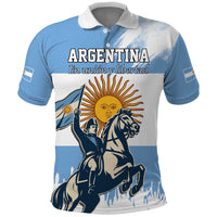 Personalized Argentina Flag Day 20th June Polo Shirt Manuel Belgrano
