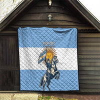 Personalized Argentina Flag Day 20th June Quilt Manuel Belgrano