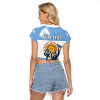Personalized Argentina Flag Day 20th June Raglan Cropped T Shirt Manuel Belgrano