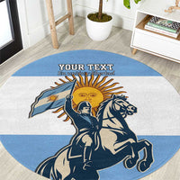 Personalized Argentina Flag Day 20th June Round Carpet Manuel Belgrano