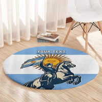 Personalized Argentina Flag Day 20th June Round Carpet Manuel Belgrano