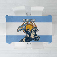 Personalized Argentina Flag Day 20th June Tablecloth Manuel Belgrano