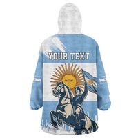 Personalized Argentina Flag Day 20th June Wearable Blanket Hoodie Manuel Belgrano