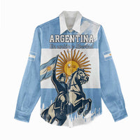 Personalized Argentina Flag Day 20th June Women Casual Shirt Manuel Belgrano