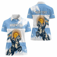 Personalized Argentina Flag Day 20th June Women Polo Shirt Manuel Belgrano