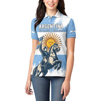 Personalized Argentina Flag Day 20th June Women Polo Shirt Manuel Belgrano