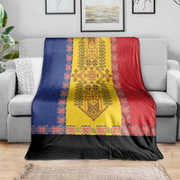 Romania National Flag Day 26th June Blanket Red Traditional Embroidery Patterns