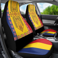 Romania National Flag Day 26th June Car Seat Cover Red Traditional Embroidery Patterns