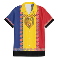 Romania National Flag Day 26th June Family Matching Mermaid Dress and Hawaiian Shirt Red Traditional Embroidery Patterns
