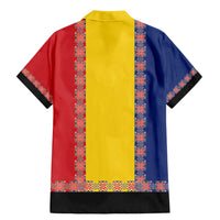 Romania National Flag Day 26th June Family Matching Mermaid Dress and Hawaiian Shirt Red Traditional Embroidery Patterns