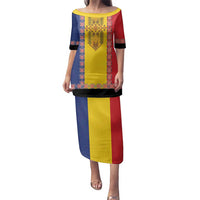 Romania National Flag Day 26th June Family Matching Puletasi and Hawaiian Shirt Red Traditional Embroidery Patterns