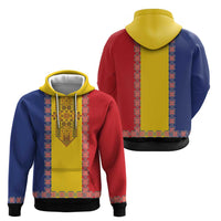 Romania National Flag Day 26th June Hoodie Red Traditional Embroidery Patterns