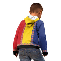 Romania National Flag Day 26th June Kid Hoodie Red Traditional Embroidery Patterns