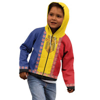 Romania National Flag Day 26th June Kid Hoodie Red Traditional Embroidery Patterns