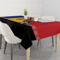 Romania National Flag Day 26th June Tablecloth Red Traditional Embroidery Patterns