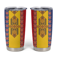 Romania National Flag Day 26th June Tumbler Cup Red Traditional Embroidery Patterns