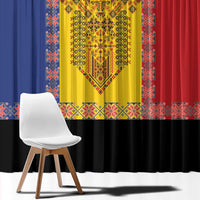 Romania National Flag Day 26th June Window Curtain Red Traditional Embroidery Patterns
