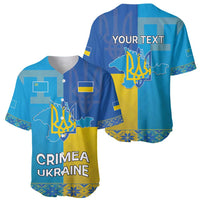 Personalized Crimean Tatar Flag Day Baseball Jersey Ukraine Crimea Map