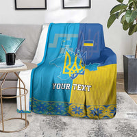 Personalized Crimean Tatar Flag Day Blanket Ukraine Crimea Map