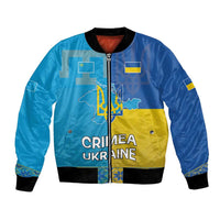 Personalized Crimean Tatar Flag Day Bomber Jacket Ukraine Crimea Map