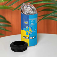 Personalized Crimean Tatar Flag Day 4 in 1 Can Cooler Tumbler Ukraine Crimea Map