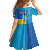 Personalized Crimean Tatar Flag Day Family Matching Off The Shoulder Long Sleeve Dress and Hawaiian Shirt Ukraine Crimea Map