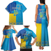 Personalized Crimean Tatar Flag Day Family Matching Tank Maxi Dress and Hawaiian Shirt Ukraine Crimea Map