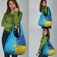 Personalized Crimean Tatar Flag Day Grocery Bag Ukraine Crimea Map