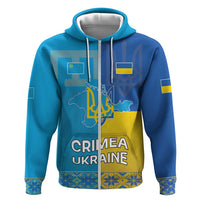 Personalized Crimean Tatar Flag Day Hoodie Ukraine Crimea Map