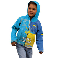 Personalized Crimean Tatar Flag Day Kid Hoodie Ukraine Crimea Map