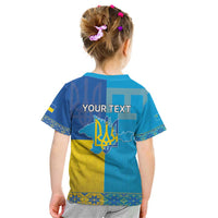 Personalized Crimean Tatar Flag Day Kid T Shirt Ukraine Crimea Map