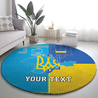 Personalized Crimean Tatar Flag Day Round Carpet Ukraine Crimea Map