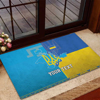 Personalized Crimean Tatar Flag Day Rubber Doormat Ukraine Crimea Map