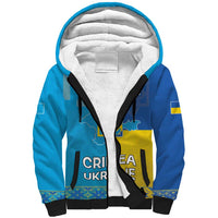 Personalized Crimean Tatar Flag Day Sherpa Hoodie Ukraine Crimea Map