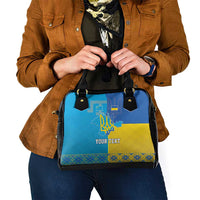 Personalized Crimean Tatar Flag Day Shoulder Handbag Ukraine Crimea Map