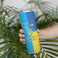 Personalized Crimean Tatar Flag Day Skinny Tumbler Ukraine Crimea Map