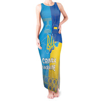 Personalized Crimean Tatar Flag Day Tank Maxi Dress Ukraine Crimea Map