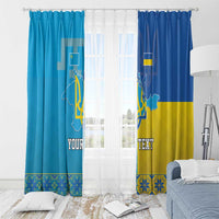 Personalized Crimean Tatar Flag Day Window Curtain Ukraine Crimea Map