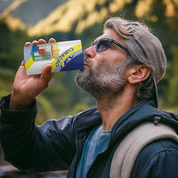 Personalized Curacao Coat of Arms 4 in 1 Can Cooler Tumbler Map Flag Style