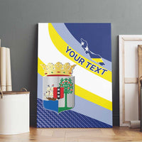 Personalized Curacao Coat of Arms Canvas Wall Art Map Flag Style